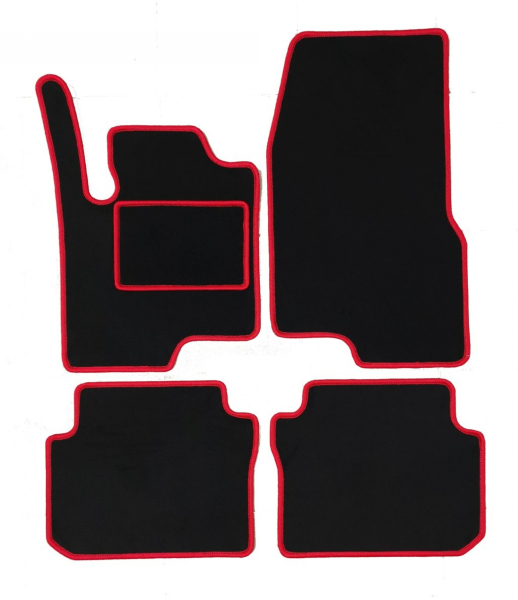 Set Di 4 Tappetini In Velluto Su Misura Per Smart Forfour I (2004-2006), Antiscivolo, Con Rinforzo Sul Guidatore